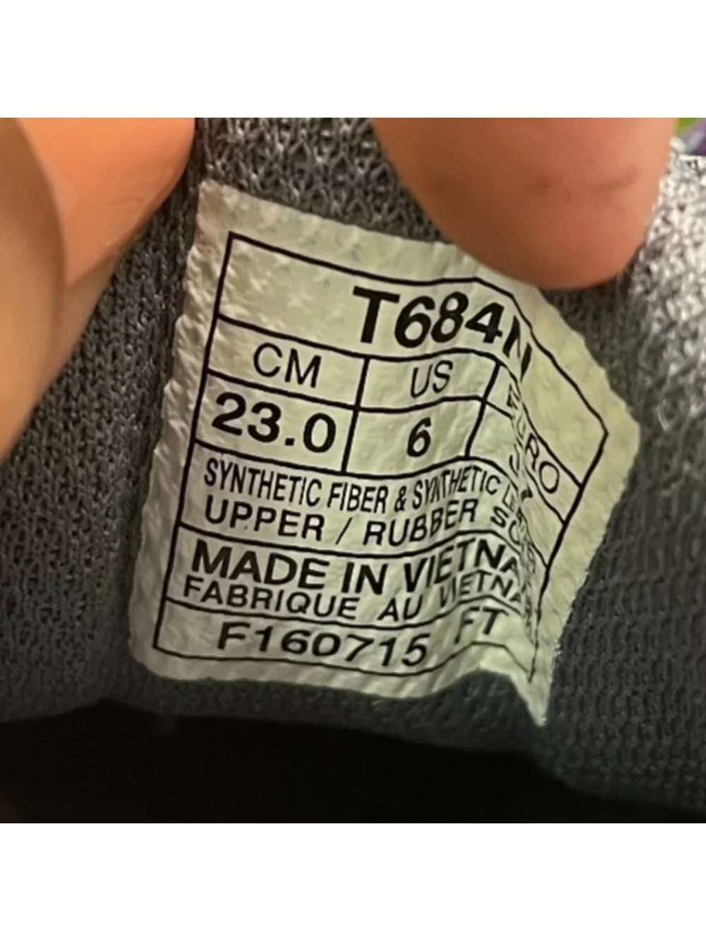 Asics seller notes